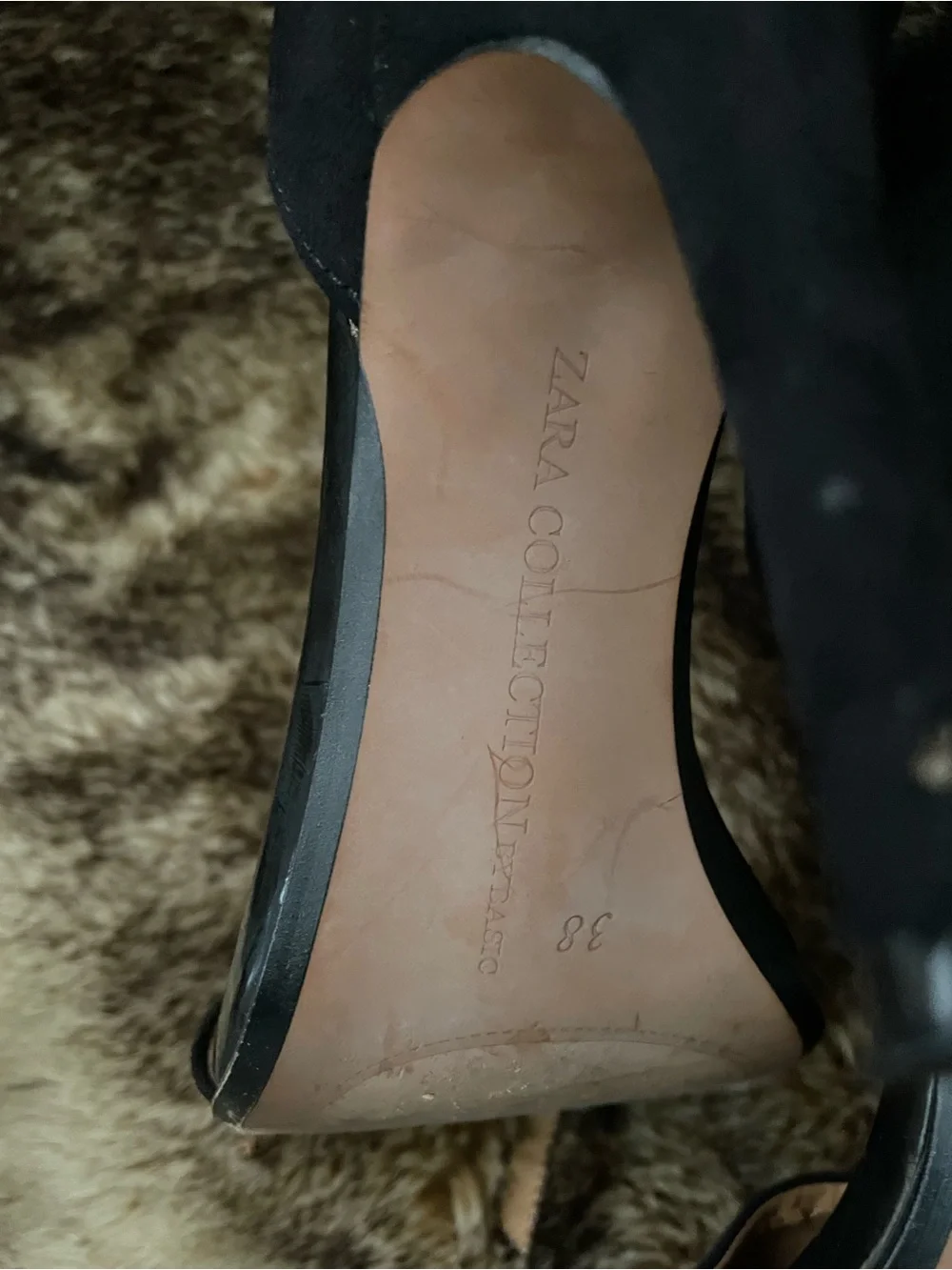 Zara Black Peep-Toe Ankle Wrap Sandals - Picture 6 of 6